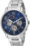 Tommy Hilfiger Mens Quartz Watch, multi dial Display and Stainless Steel Strap 1791293