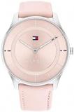 Tommy Hilfiger Analogue Quartz Watch for Women with Pink Leather Strap - 1782527
