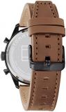 Tommy Hilfiger Analogue Multifunction Quartz Watch for Men with Brown Leather Strap - 1791942