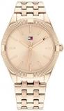 Tommy Hilfiger Analogue Quartz Watch for Women with Carnation Gold Coloured Stai...