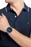 Tommy Hilfiger Analogue Multifunction Quartz Watch for Men with Navy Blue Silicone Bracelet - 1710489
