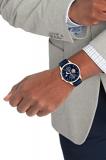Tommy Hilfiger Analogue Multifunction Quartz Watch for Men with Navy Blue Leather Strap - 1710503