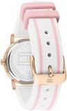 Tommy Hilfiger Girl's White, Pink and Gold Analog Watch 1720023, strip