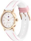 Tommy Hilfiger Girl's White, Pink and Gold Analog Watch 1720023, strip