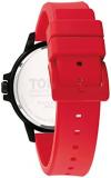 Tommy Hilfiger Jeans Analogue Quartz Watch for Men with Red Silicone Bracelet - 1792033