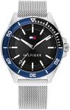 Tommy Hilfiger Analogue Quartz Watch for Men with Silver Stainless Steel Mesh Bracelet - 1792037