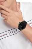 Tommy Hilfiger Analogue Quartz Watch for Men with Black Leather Strap - 1710485