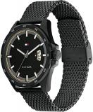 Tommy Hilfiger Analogue Quartz Watch for Men with Black Stainless Steel Mesh Bracelet - 1791913