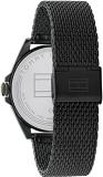 Tommy Hilfiger Analogue Quartz Watch for Men with Black Stainless Steel Mesh Bracelet - 1791913
