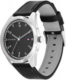 Tommy Hilfiger Analogue Quartz Watch for Men with Black Leather Strap - 1710459