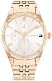 Tommy Hilfiger Analogue Multifunction Quartz Watch for Women with Stainless Steel or Leather Bracelets