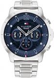Tommy Hilfiger Analogue Multifunction Quartz Watch for Men with Silver Stainless Steel Bracelet - 1710492