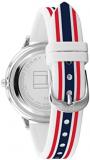 Tommy Hilfiger Analogue Quartz Watch for Women with Red Silicone Bracelet - 1782498