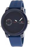 Tommy Hilfiger Analogue Quartz Watch for Men with Navy Blue Silicone Bracelet - ...