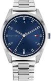 Tommy Hilfiger Analogue Quartz Watch for Men with Silver Stainless Steel Bracele...