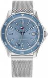 Tommy Hilfiger Analogue Quartz Watch for Women with Silver Stainless Steel Mesh Bracelet - 1782563