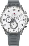 Tommy Hilfiger Analogue Multifunction Quartz Watch for Men with Grey Silicone Bracelet - 1791972