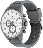 Tommy Hilfiger Analogue Multifunction Quartz Watch for Men with Grey Silicone Bracelet - 1791972