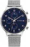Tommy Hilfiger Analogue Multifunction Quartz Watch for men with Silver Stainless...
