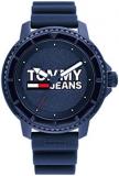 Tommy Hilfiger Jeans Analogue Quartz Watch for Men with Blue Silicone Bracelet - 1792000
