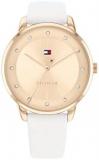 Tommy Hilfiger Analogue Quartz Watch for Women with White Leather Strap - 178254...