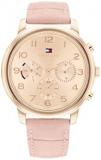 Tommy Hilfiger Analogue Multifunction Quartz Watch for Women with Pink Leather S...