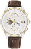 Tommy Hilfiger Analogue Multifunction Quartz Watch for Men with Brown Leather St...