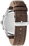 Tommy Hilfiger Analogue Multifunction Quartz Watch for Men with Brown Leather Strap - 1710501