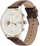 Tommy Hilfiger Analogue Multifunction Quartz Watch for Men with Brown Leather Strap - 1710501