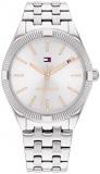 Tommy Hilfiger Analogue Quartz Watch for Women with Silver Stainless Steel Brace...