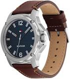 Tommy Hilfiger Analogue Quartz Watch for Men with Brown Leather Strap - 1710484