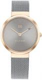 Tommy Hilfiger Analogue Quartz Watch for Women with Silver Stainless Steel Mesh ...