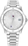 Tommy Hilfiger Analogue Quartz Watch for Women with Silver Stainless Steel Brace...
