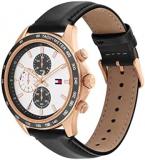 Tommy Hilfiger Analogue Multifunction Quartz Watch for Men with Black Leather Strap - 1792016