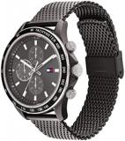 Tommy Hilfiger Analogue Multifunction Quartz Watch for Men with Gunmetal Stainless Steel Mesh Bracelet - 1792019
