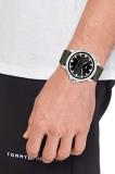 Tommy Hilfiger Analogue Quartz Watch for Men with Green Silicone Bracelet - 1792021