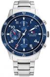Tommy Hilfiger Analogue Multifunction Quartz Watch for Men with Silver Stainless Steel Bracelet - 1791949