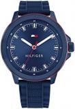 Tommy Hilfiger Analogue Quartz Watch for Men with Blue Silicone Bracelet - 17920...