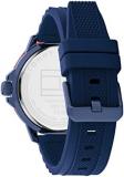 Tommy Hilfiger Analogue Quartz Watch for Men with Blue Silicone Bracelet - 1792022