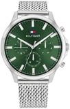 Tommy Hilfiger Analogue Multifunction Quartz Watch for Men with Silver Stainless Steel Mesh Bracelet - 1710499