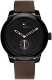 Tommy Hilfiger Analogue Multifunction Quartz Watch for Men with Brown Leather Strap - 1791801