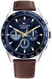 Tommy Hilfiger Analogue Multifunction Quartz Watch for Men with Brown Leather Strap - 1791965