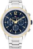 Tommy Hilfiger Analogue Multifunction Quartz Watch for Men with Stainless Steel or Leather Bracelets