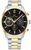 Tommy Hilfiger Analogue Multifunction Quartz Watch for Men with Two-Tone Stainle...