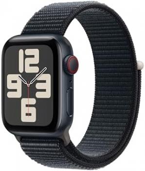 Apple Watch SE (2nd Gen, 2023) [GPS + Cellular 40mm] Smartwatch with Midnight Aluminum Case with Midnight Sport Loop One Size