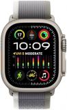 Apple Watch Ultra 2 [GPS + Cellular 49mm] Smartwatch with Rugged Titanium Case & Green/Grey Trail Loop S/M. Fitness Tracker, Precision GPS, Action Button, Extra-Long Battery Life