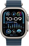 Apple Watch Ultra 2 [GPS + Cellular 49mm] Smartwatch with Rugged Titanium Case & Blue Ocean Band One Size. Fitness Tracker, Precision GPS, Action Button, Extra-Long Battery Life