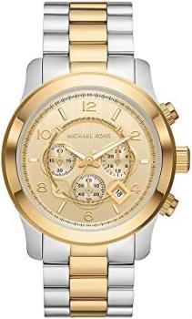 Michael Kors Watch for Men Runway, Chronograph Movement, 45 mm Multi Stainless Steel Case with a Stainless Steel Strap, MK9075