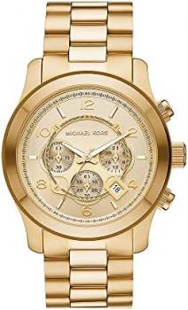 Michael Kors Watch for Men Runway, Chronograph Movement, Stainless Steel Watch with a 45 mm case Size