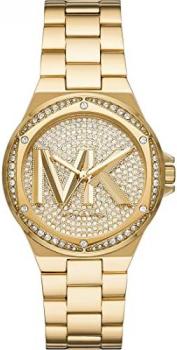 Michael Kors Ladies Lennox Three Hands Chronograph Stainless Steel Watch Case Size 37mm with Stainless Steel Bracelet